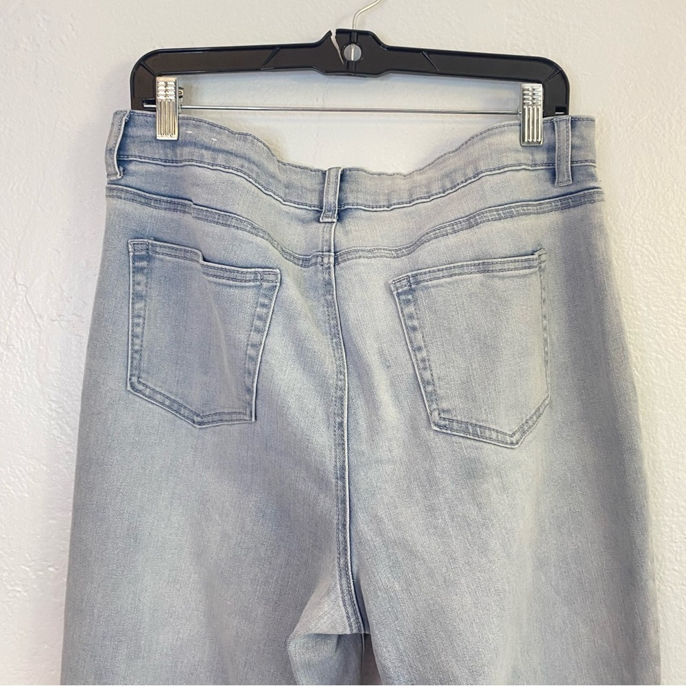 J. McLaughlin Light Blue Denim high waisted straight leg Pants size 14 - Picture 5 of 7